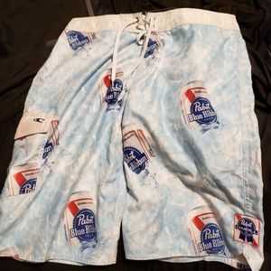Men's Pabst Blue Ribbon O'Neil swim trunks sz 32